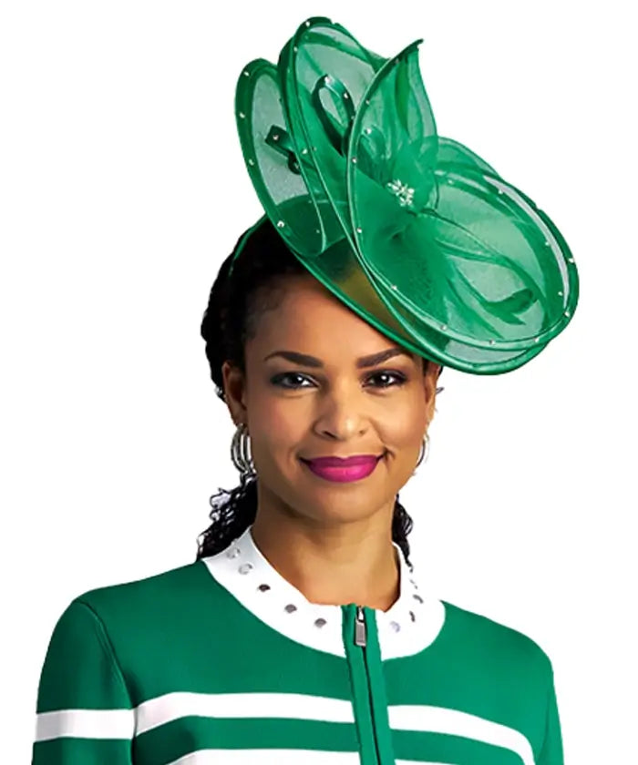 Lily and Taylor Hat H121-Green - Church Suits For Less