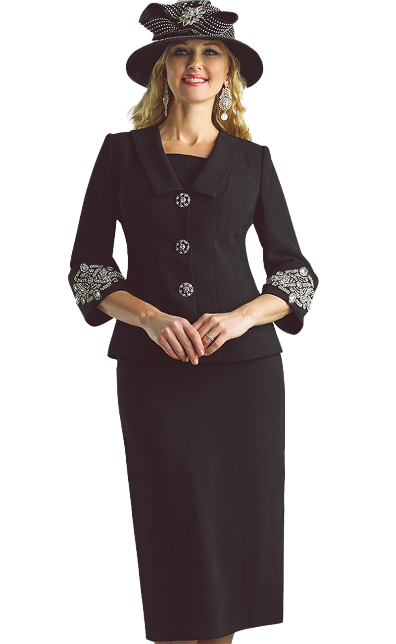 Lily And Taylor Suit 4590-Black - Church Suits For Less