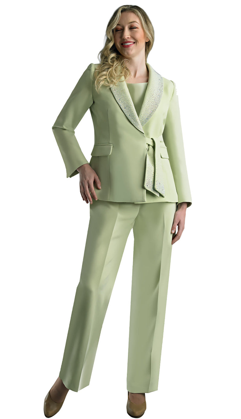 Lily And Taylor Pant Suit 4373-Lime - Church Suits For Less