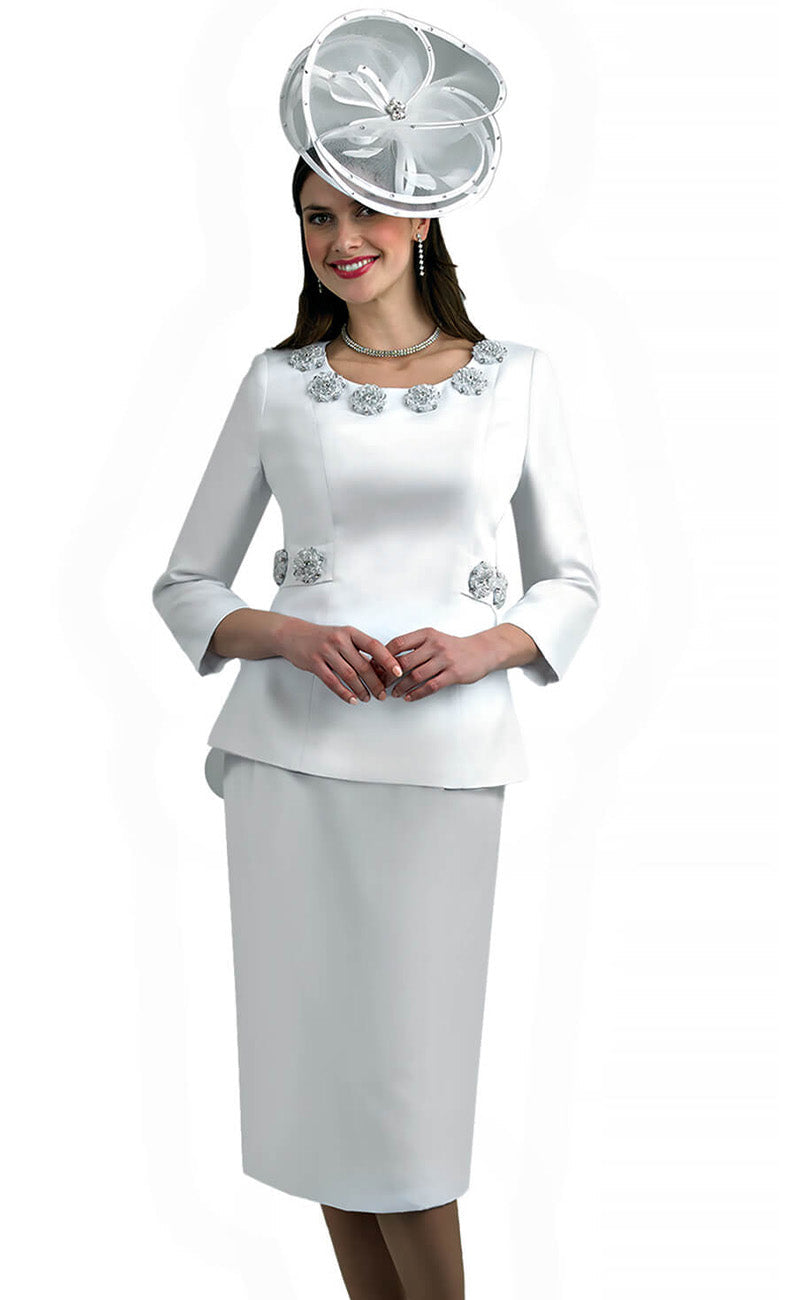 Lily And Taylor Suit 4622-White - Church Suits For Less