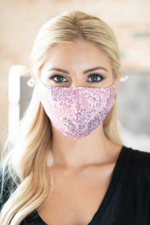 Women Fashion Face Mask-0330-Pink - Church Suits For Less