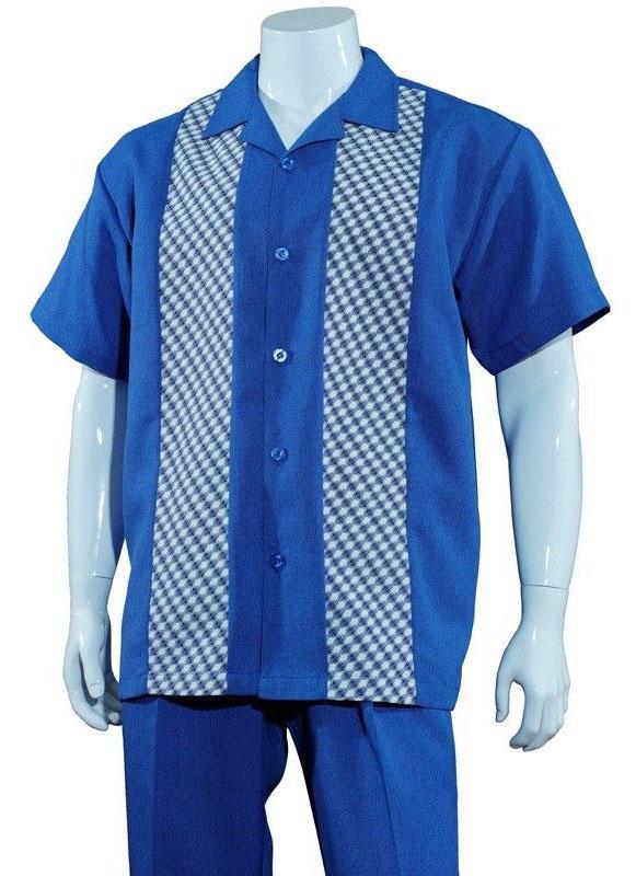 Fortino Landi Walking Set 2968-Blue - Church Suits For Less