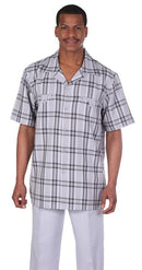 Milano Moda Walking Set M2952-Gray - Church Suits For Less