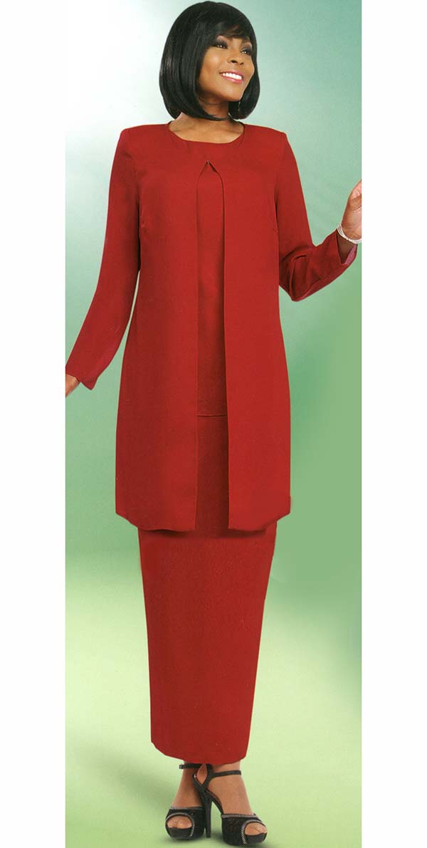 Misty Lane Usher Suit 13057-Red - Church Suits For Less