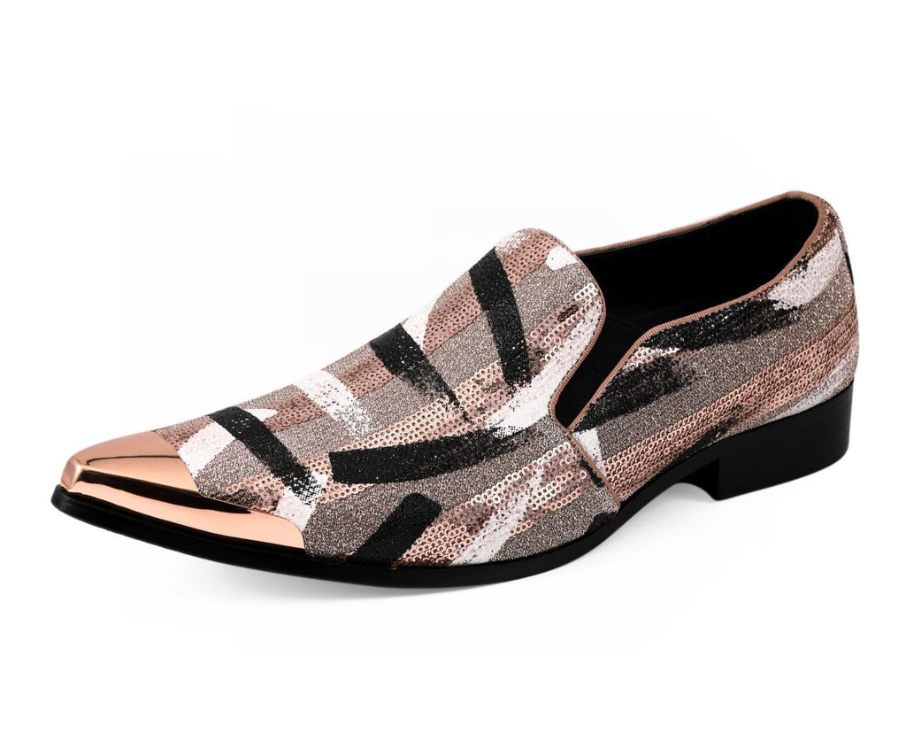 black and rose gold dress shoes hlysgo Sparkling Flat Shoes Sparkly Black Flats for Women Glitter Ballet Flats for Womens Comfortable Dress Shoes Gold flats shoes for women Rose Gold 7.5