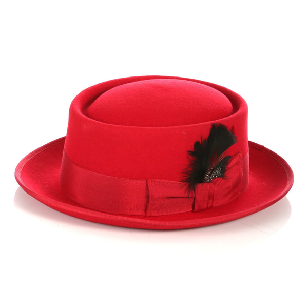 Men Classic Pork Pie Hat-MSD32