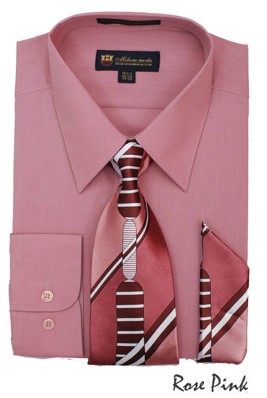 Men Dress Shirt SG21-Rose Pink