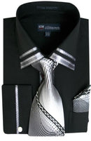 Men Dress Shirt SG28-Black