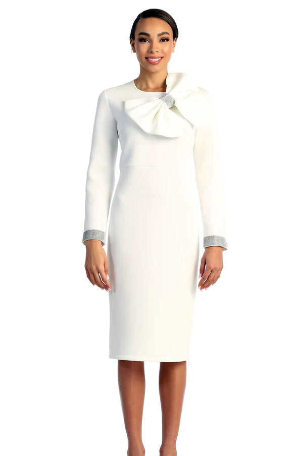 Serafina Dress 6413-Off-White - Church Suits For Less