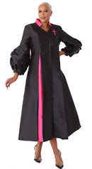 Tally Taylor Church Robe 4730-Black/Fuchsia