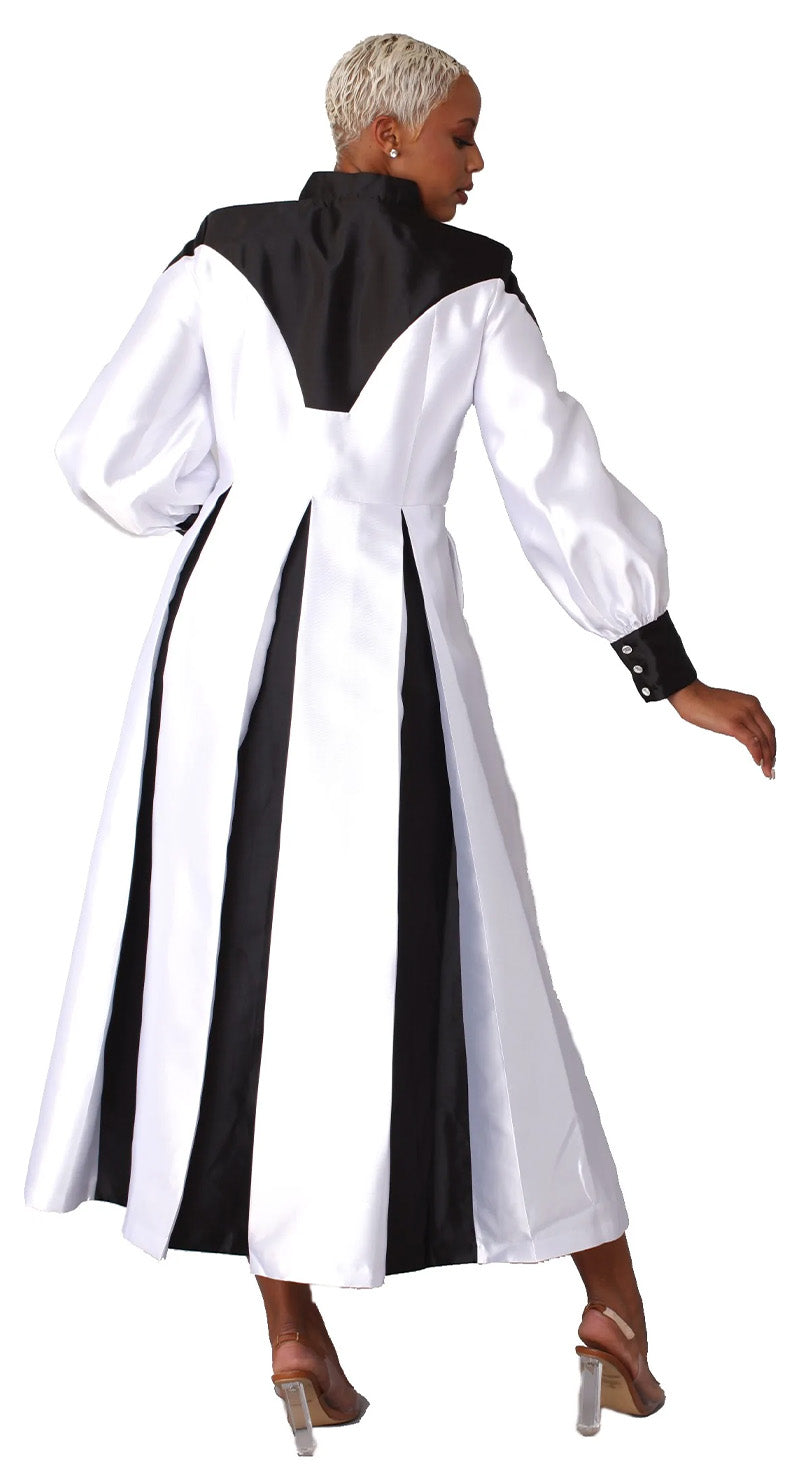 Tally Taylor Church Robe 4802C-White Black