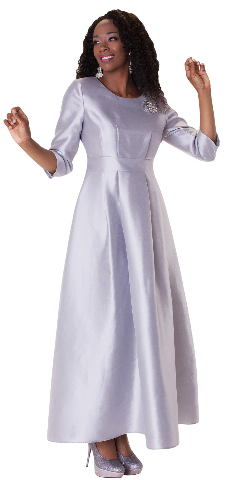 Tally Taylor Church Dress 4859-Orange/Gold main image 1
