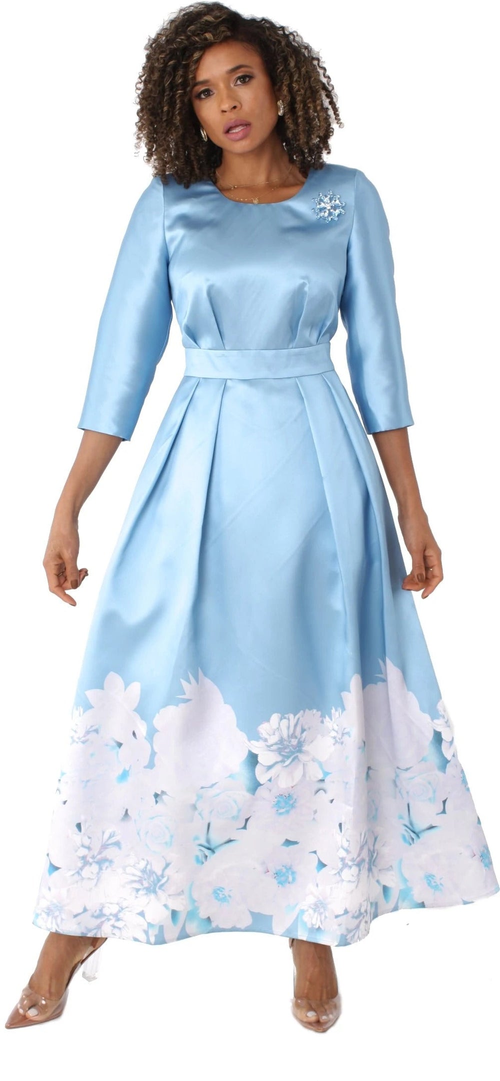 Tally Taylor Church Dress 4497-Slate Blue