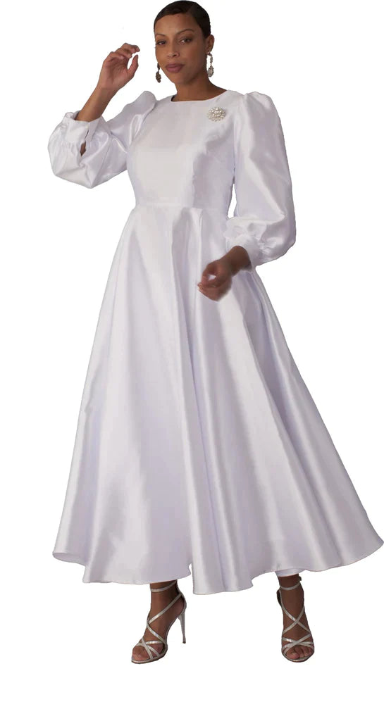 Taylor Dress 4820-White - Church Suits For Less