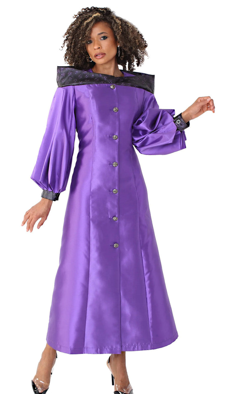 Tally Taylor Church Robe 4803-Purple - Church Suits For Less
