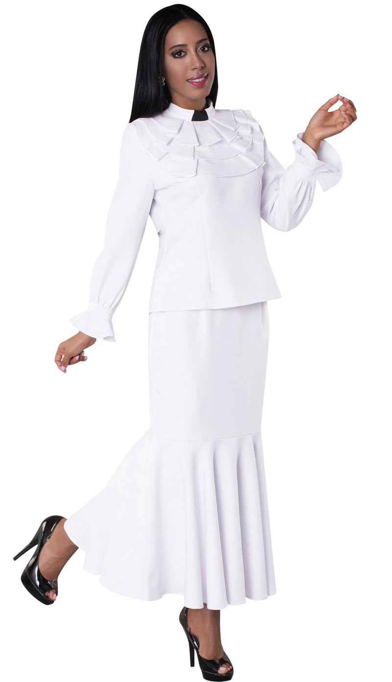 Tally Taylor Church Suit 4601-White/Black - Church Suits For Less