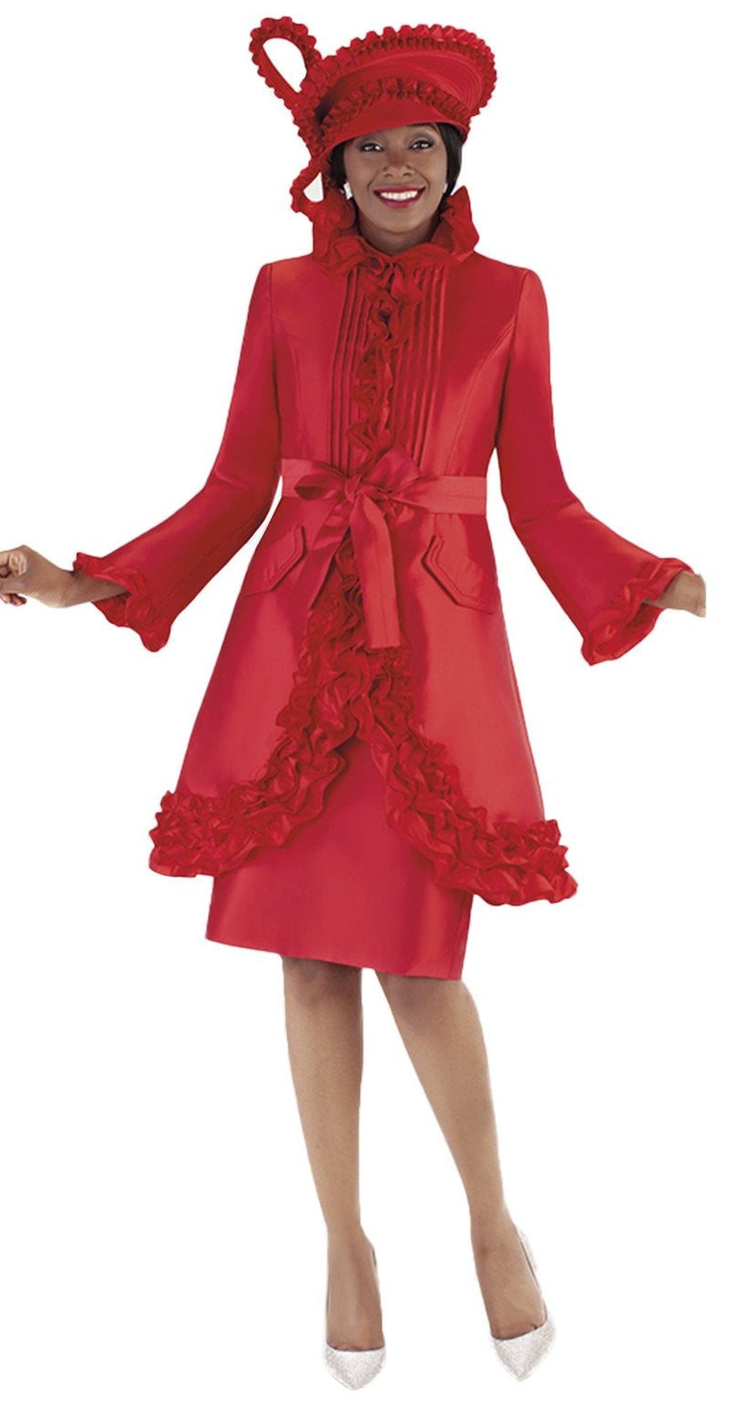 Tally Taylor Dress 4702-Red - Church Suits For Less