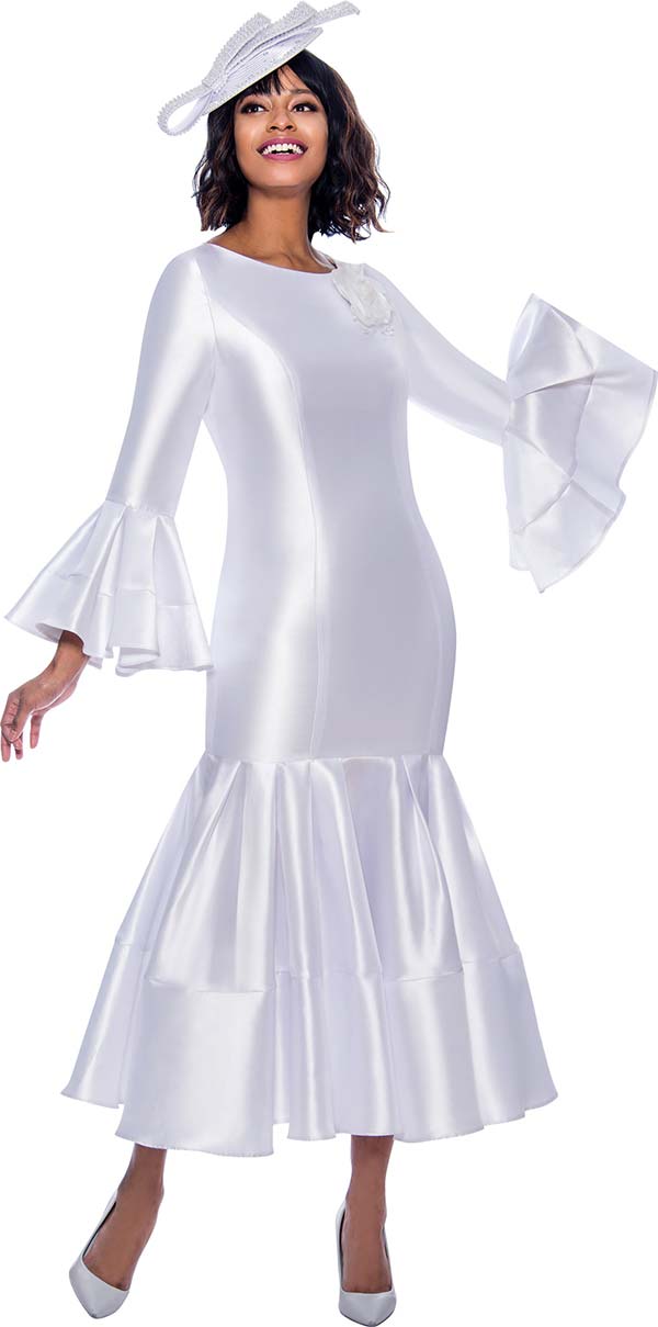 Terramina Dress 7764C-White - Church Suits For Less