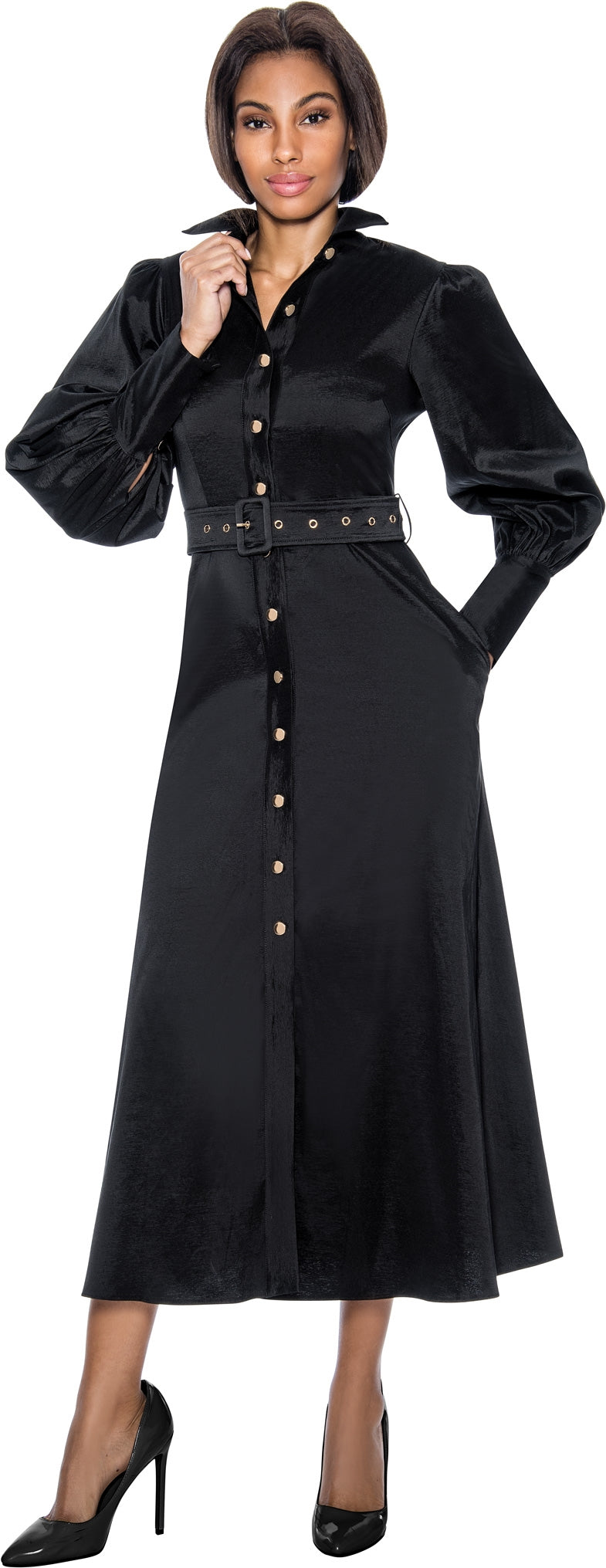 Terramina Church Dress 7055C-Black