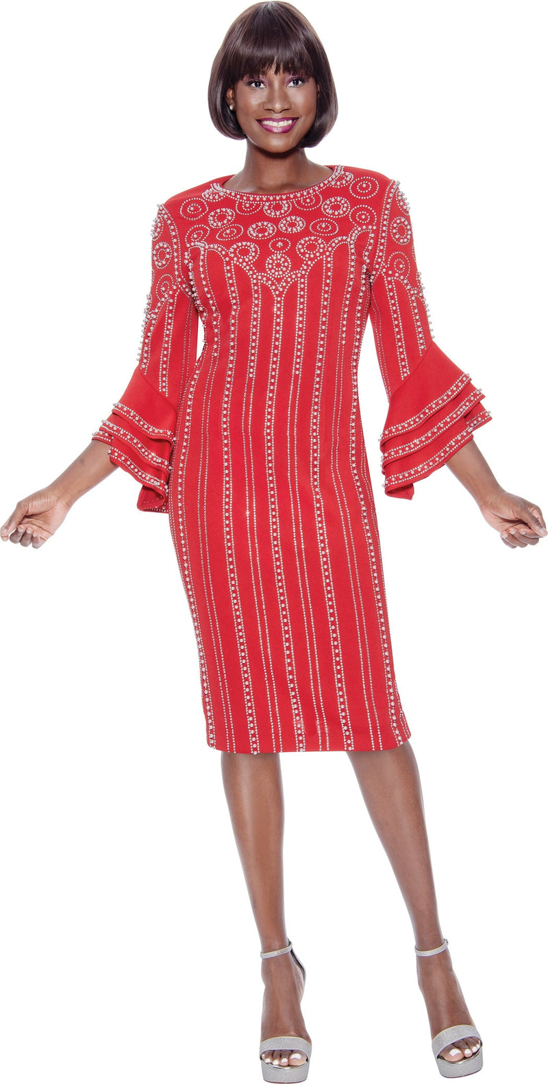 Terramina Church Dress 7119-Red