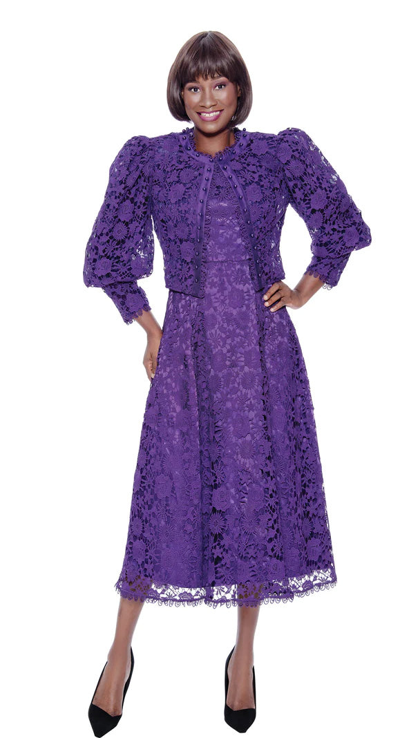 Terramina Church Dress 7051-Purple