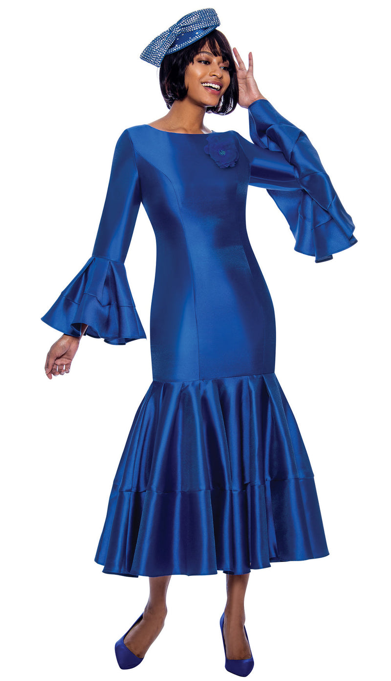 Terramina Dress 7764-Royal - Church Suits For Less