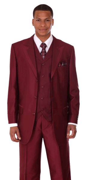 Milano Moda Men Suit 5807V-burgundy