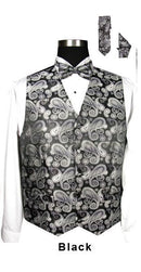 Men Tuxedo Vest V003-Black