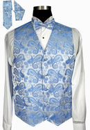 Men Tuxedo Vest V003-Blue