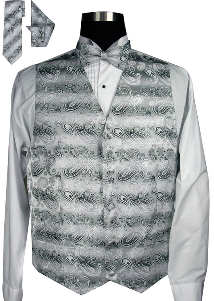 Men Tuxedo Vest V003-Gray