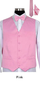 Men Tuxedo Vest V004-Pink