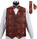 Men Tuxedo Vest V005-Rust