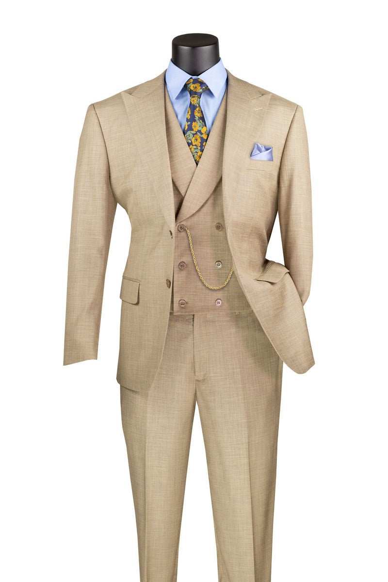 Vinci Men Suit MV2K-Taupe - Church Suits For Less