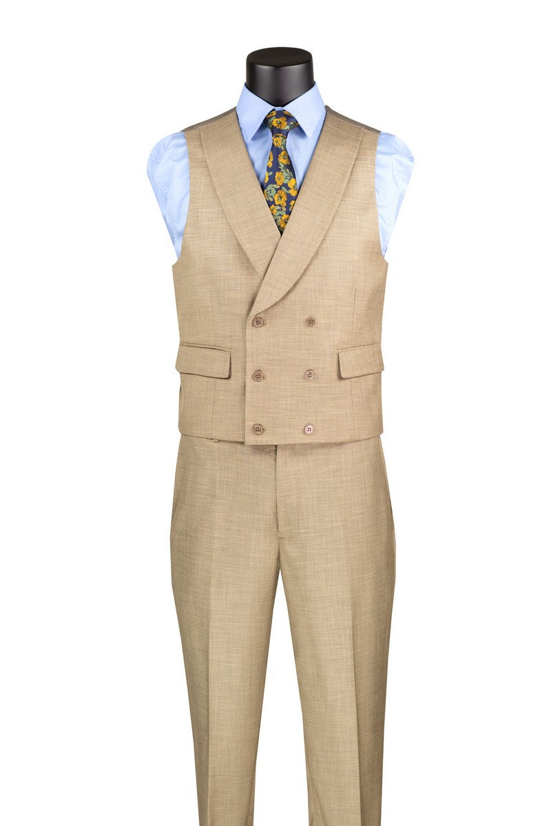 Vinci Men Suit MV2K-Taupe - Church Suits For Less