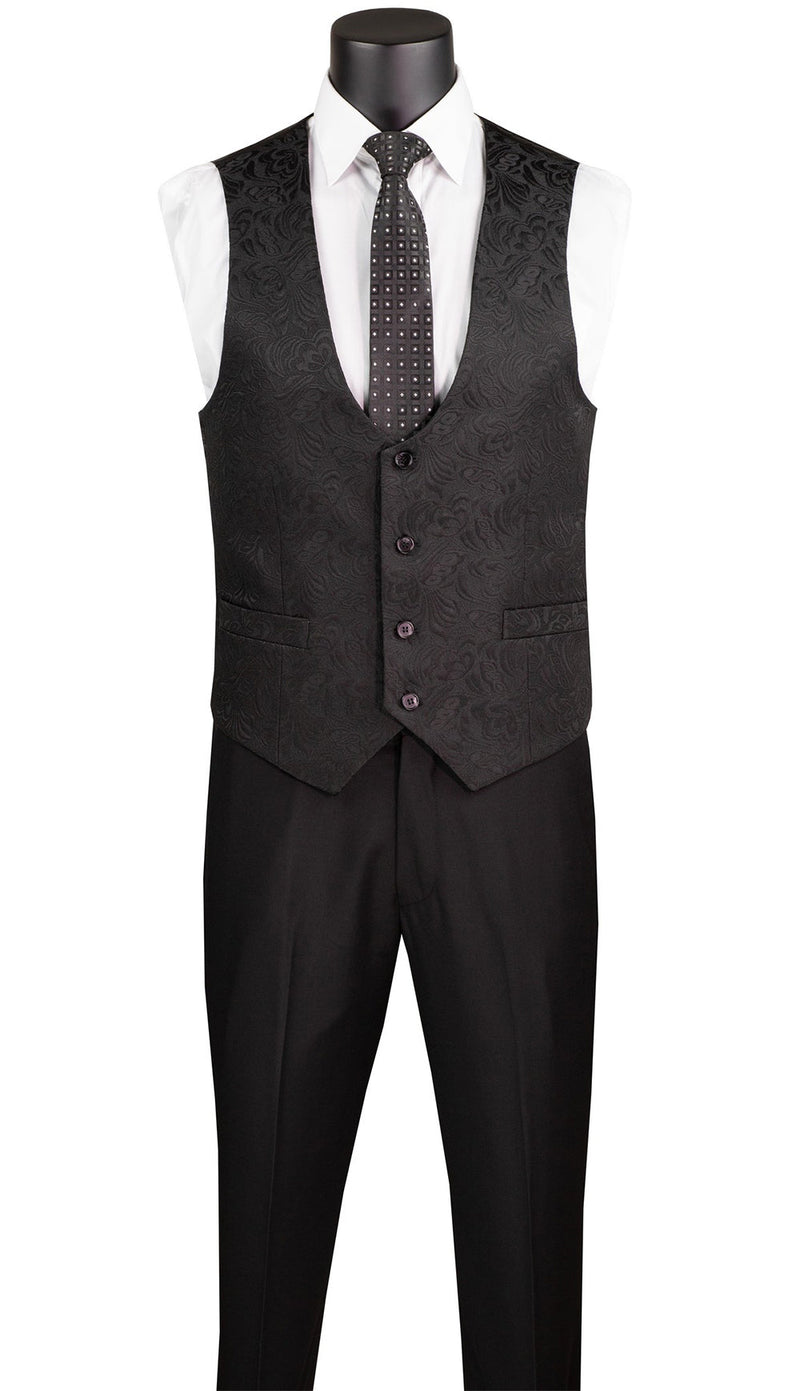 Vinci Tuxedo TVSJ-1-Black - Church Suits For Less