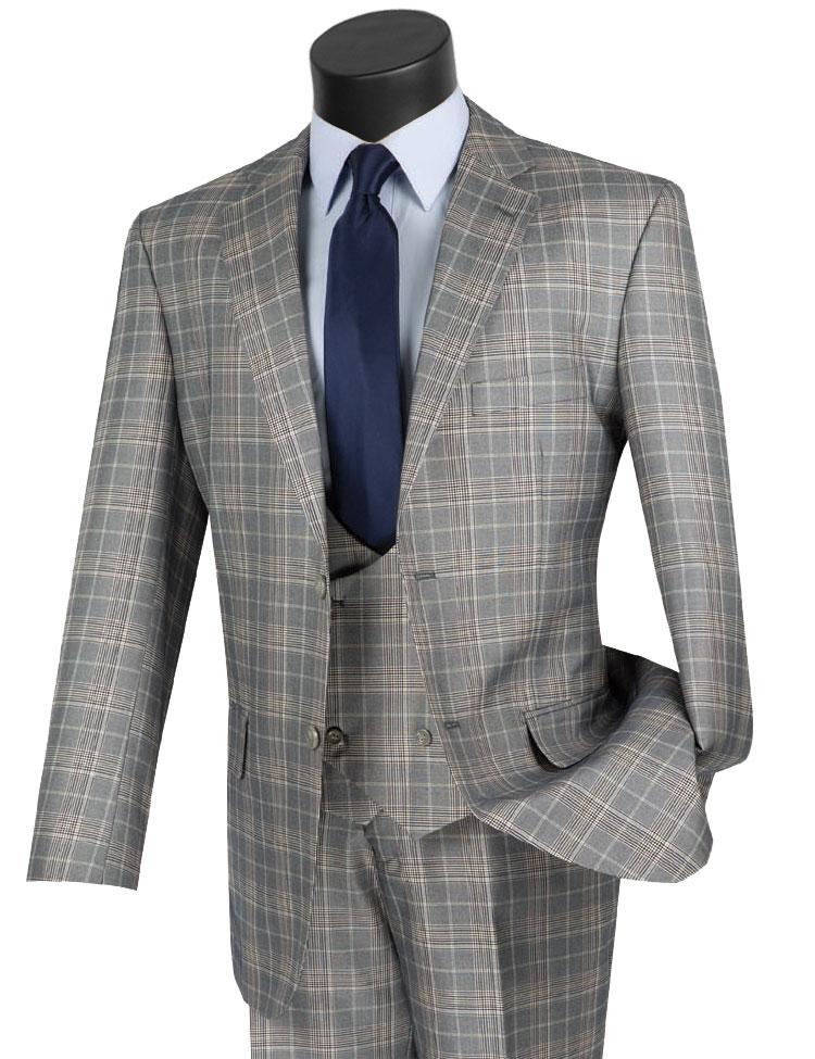 Vinci Suit V2RW-7 Gray - Church Suits For Less
