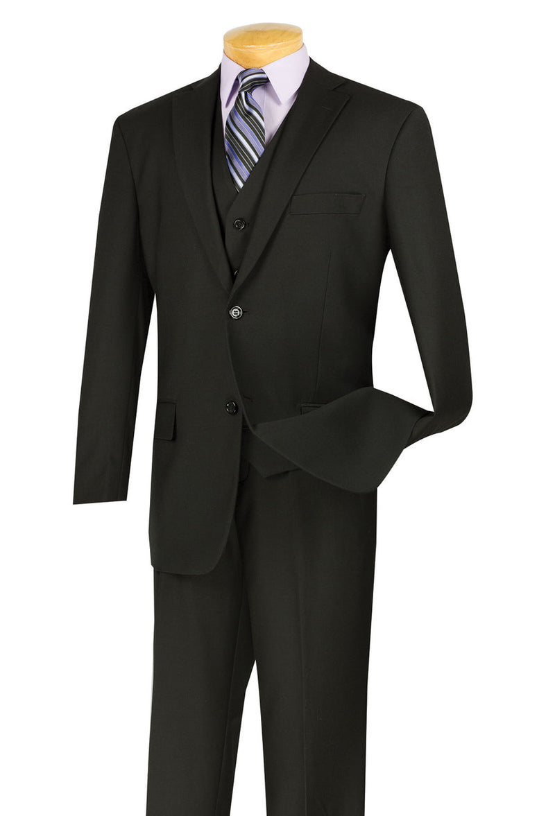 Vinci Suit V2TR-Black - Church Suits For Less