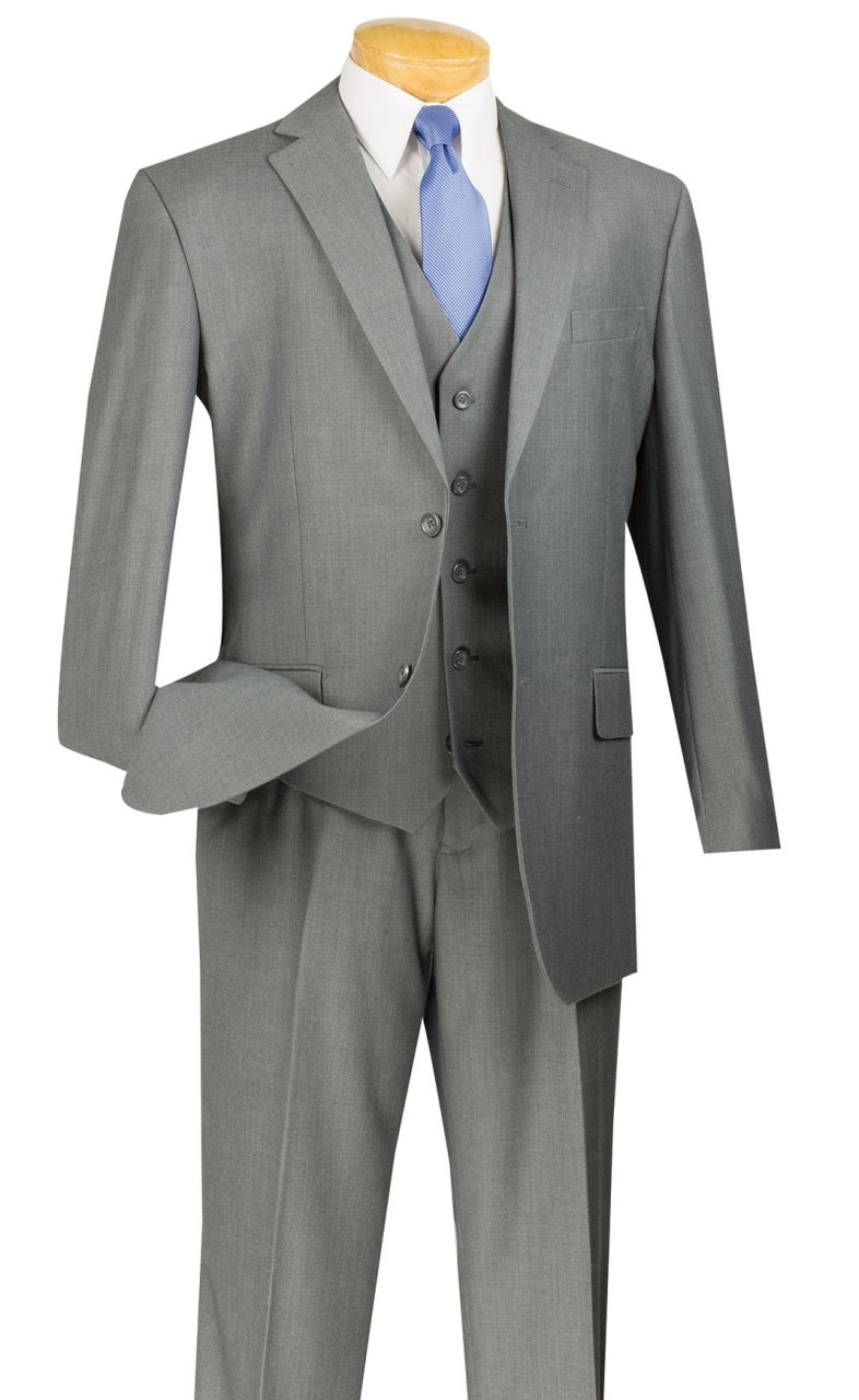 Vinci Suit V2TRC-Medium Gray - Church Suits For Less