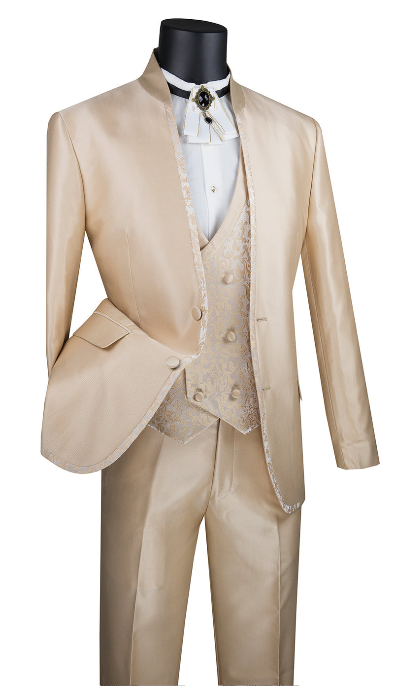Vinci Suit SV2HT-2-Beige - Church Suits For Less