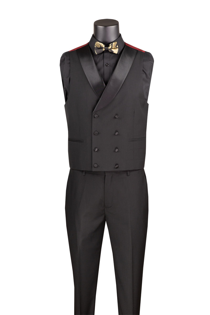 Vinci Tuxedo MVJQ-1 Black - Church Suits For Less