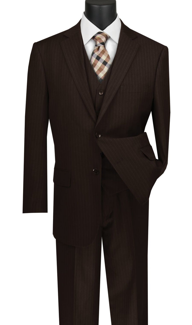 Vinci Men Suit V2RS-7-Brown - Church Suits For Less