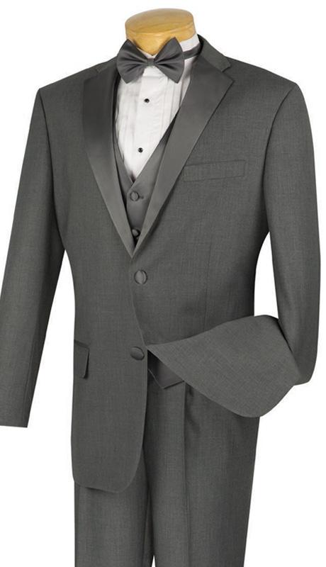 Vinci Men Tuxedo 4TV1-Grey - Church Suits For Less