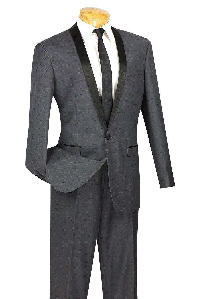 Vinci Tuxedo T-SS-Grey - Church Suits For Less