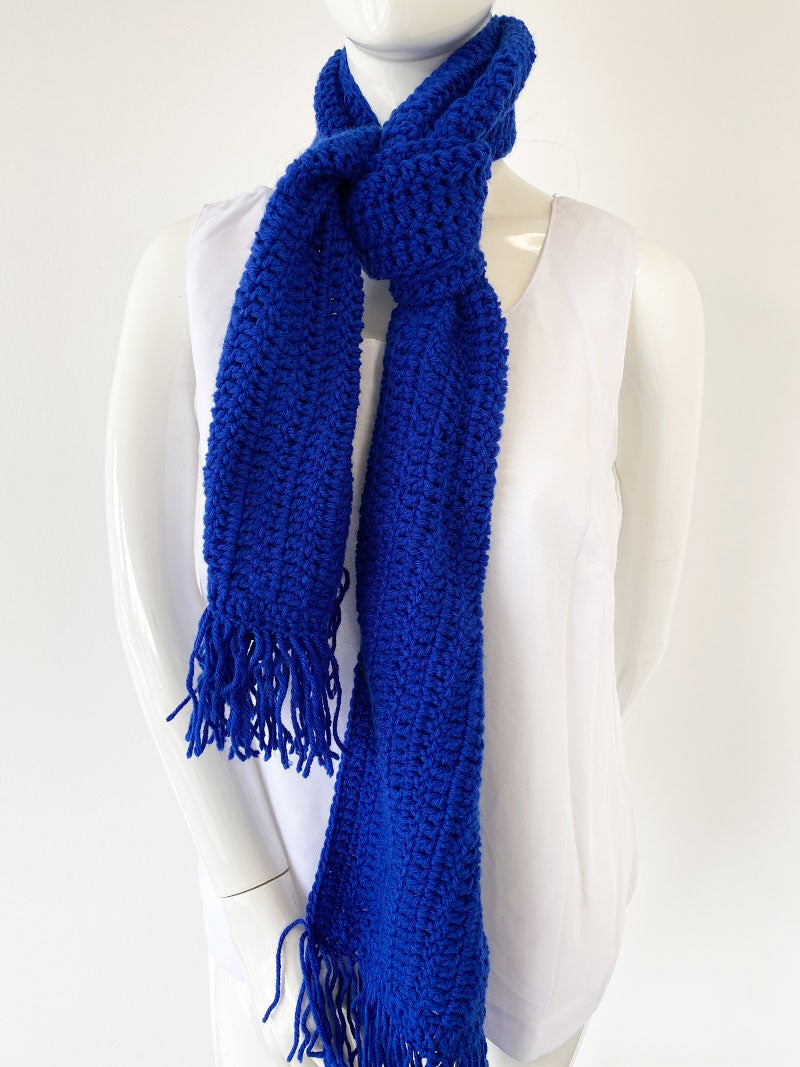 Women Fashion Scarf 012-Royal Blue