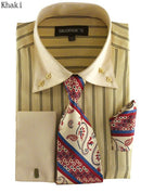 Men Dress Shirt AH601-Khaki