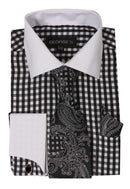 Men Dress Shirt AH615-Black