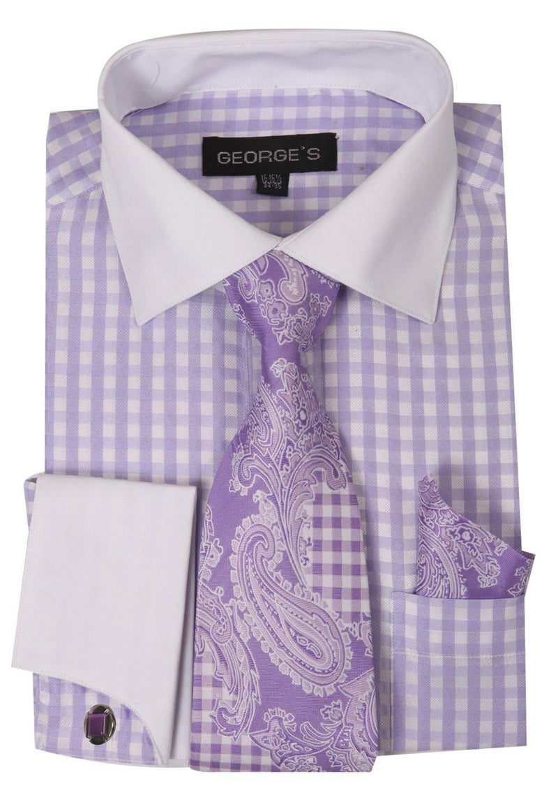Men Dress Shirt AH615-Lilac