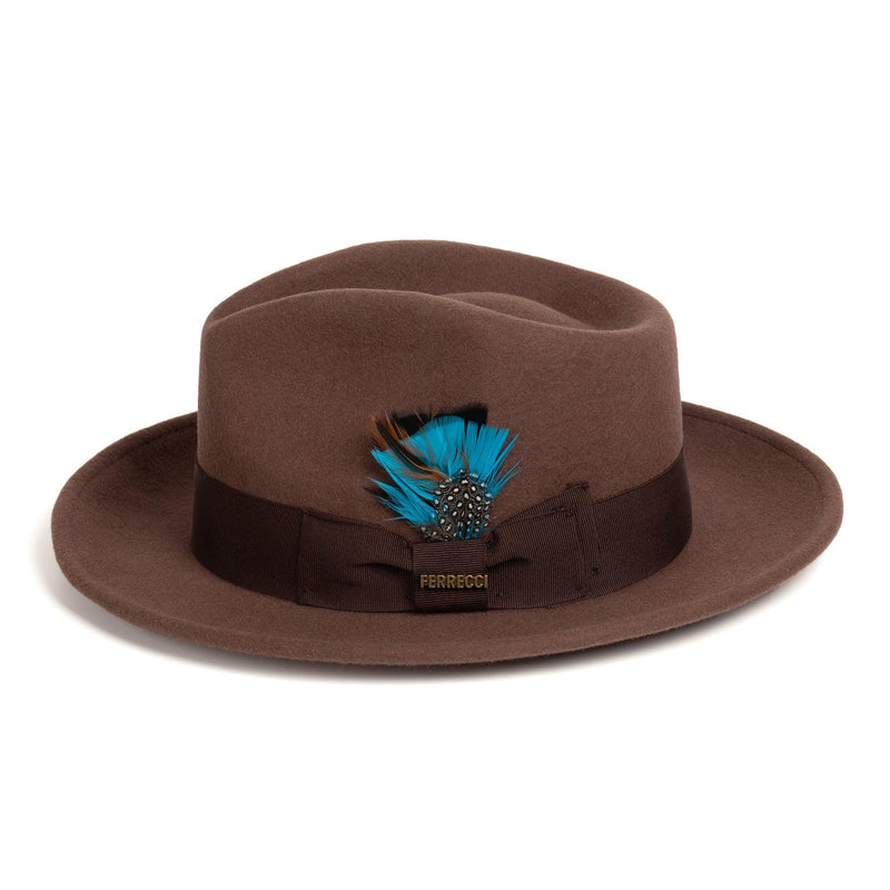 Men Church Hat-brown - Church Suits For Less