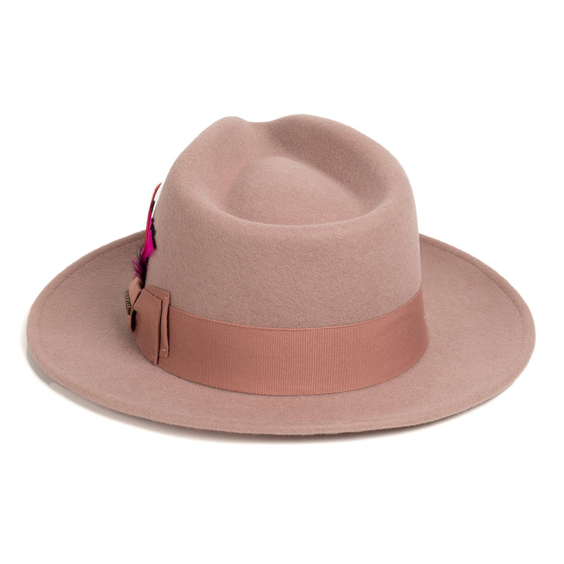 Men Fashion Fedora Hat Dusty Pink