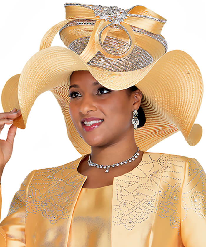 Champagne Italy Church Hat 6063 - Church Suits For Less